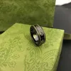 80% OFF 2023 New Luxury High Quality Fashion Jewelry for family ring double white ceramic black steel stone for men and women to give girlfriends gifts