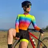 Conjuntos de carreras Bandera Ciclismo Mono pequeño Triatlón Mono Manga larga Bicicleta Jersey Ropa para montar en bicicleta Skinsuit MTB Traje Ropa Ciclismo