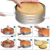 Baking Moulds 6 Layers Adjustable Cake Cutter Slicer Steel Round Bread Mousse Ring Mould Decorating Tools