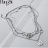 Chains HANGZHI 2023 3/PCS Vintage Head Knight Pendant Multi-Layered Wear Necklace For Women Girls Men Party Jewelry Gifts1