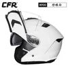 Motorcykelhjälmar äkta CFR Modular Full Face Helmet Vintage Retro Motocross Racing Flip Up Dual Lens Capacete Dot ECE Godkänd