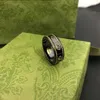 60% скидка 2023 Новые роскошные высококачественные модные украшения для семейного кольца двойное белое керамическое черное стальное камень для мужчин и женщин, чтобы дать подругам подарки