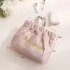 Storage Bags Automatic Closing Multi-Function Shrapnel Velvet Organization Mouth Red Bag Carry-On Lipstick Cosmetic