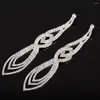 Boucles d'oreilles pendantes YFJEWE classique cristal longues femmes mariage élégant fête accessoires goutte bijoux femme E468