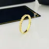 Pierścień zaręczynowy dla mężczyzn i kobiet luksusowy Złoty Pierścień projektant biżuterii z okazji rocznicy Prezent Classic 18 K złota biżuteria ze stali nierdzewnej
