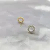 Gestüt Ohrringe Süß für Frauen plattiert Gold Zirkon S925 Silbernadel Anhänger Piercing Mode Schmuck Hochzeitszubehör