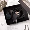 Orologi da polso Orologio da uomo Set Minimalista Moda uomo Orologi ultra sottili Semplice cinturino in maglia da lavoro Quarzo con cinture 2 pezzi Completo da regalo