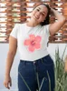 女性のTシャツフラワーカジュアルレディースTシャツ2023夏半袖ブラジルストリートファッションロパ美的家族ルックハラジュクドロップシップ