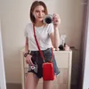 Sacs de soirée marque de mode dames Mini téléphone portable sac couleur unie en cuir épaule pour femmes tendance pochette sac à main 2023 femme portefeuille