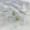 Gestüt Ohrringe Süß für Frauen plattiert Gold Zirkon S925 Silbernadel Anhänger Piercing Mode Schmuck Hochzeitszubehör