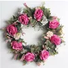 Decorative Flowers & Wreaths 1 PC Simulation Eucalyptus Wreath Decoration Venue Layout Props Grass Ring Door Knocker Pendant Home Decor