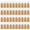 Keychains 40Pcs Blank Rectangle Wooden Key Chain Diy Wood Tags Can Engrave GiftsKeychains