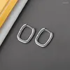 Stud Earrings Square Circle Hoop For Women Stainless Steel Gold Color Earring 2023 Trend Party Jewelry Couple Gift Brinco