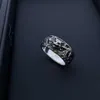 Factory grossist 2023 Nya lyxiga högkvalitativa modesmycken för silver antik tolv zodiak tigerhuvud ring personlig unisex