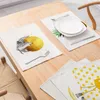 Maty stołowe nordyckie żółte geometryczne druk bez pośpiechu podkładki wodoodporne i izolacja ciepła domowe szyby kuchenne dekoracje