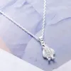 Colliers de cou WYEAIIR Tempérament Strass Personnalité Mignon Pingouin Brillant Littéraire Versa 925 Sterling Argent Clavicule Chaîne Femelle