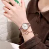 腕時計ファッションラウンドクォーツデジタルダイヤルカジュアルな腕時計ファブリックストラップファッショナブルなウォリストウォッチの女性用ファッショナブルな時計