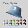 Wide Brim Hats Bucket Big Head XL Ember 63CM for Men Bob Four Seasons Fishing Paper Size Gross 230303