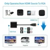 Micro HDMI - VGA Mini VGA Dönüştürücü DVD SETP Kutusu
