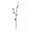 Decorative Flowers Supplies Livingroom El Wedding Ornament Home Decoration Painted Eggs Artificial Easter Egg Branch Floral Arrangement