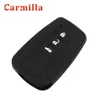 Carmilla Silicone Car New Key Fob Cover Case para Toyota CHR C-HR Camry Prius Prado 2016 - 2020 2 3 Botões Remoto Keyless