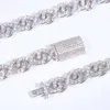 Индивидуальное 9 -миллиметровое серебро S925 с льдом выхода из кубинского сетевого ожерелья для кубинского сети Hiphop Link