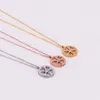 Pendant Necklaces YUN RUO Luxury Shell Peach Blossom Necklace For Woman 18 K Gold Flower Choker 316 L Stainless Steel Jewelry High Polish