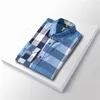 Men's Dress Shirt Luxury Designers Slim Silk T-shirt Long sleeve Casual business clothing plaid brand 17 color M-4XL BURR 734293631