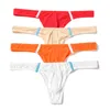 Underpants 4PCS Mens Sexy Bikini Briefs Low Rise Gay Panties Bulge Pouch T-back Mini Thongs Underwear Homme G-string Sleepwear