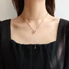 Choker Chokers 2023 Double Circle Wholesale Lot Fashion Long Rostfritt stål Tasselhalsband för män Kvinnor Tillbehör