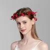 Headpieces Hair Garland Crown Headpiece Lace-Up Hypo-allergent tyg Tiara för brudtärna Bröllopsdating shopping AC889