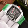 2023 Luxury Men's Watches Male Japan Quartz Movement Silicone For Man Sports des Men Multi-Funktion Quartz 6-Pin Chronograph Watch