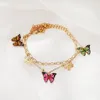 Anklets Bohemia Butterfly łańcuch kostki Bransoletka na nogach biżuteria boho urok złota kostka dla kobiet letnie akcesoria plażowe