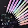 10/26 / 36pcs Glitter stylo Highlighter Couleur Modification du marqueur flash Gel stylos Drawing Scrapbook Journal Diy Stationery School