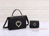 The Tote Bag 2Pcs Envelope Package Totes Heart Pattern Luxury Handbag Classic Detachable Shoulder Strap Designer Purses Socialite Hang Bag