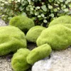 Fleurs décoratives 5pcs 4 tailles fausse pierre mousse artificielle roches décor à la maison simulation plante bricolage décoration pour jardin et artisanat vert