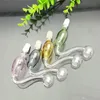 Smoking Pipes 10mm Increased Colored Peach Heart Boiler Glass Bongs Glass Smoking Pipe