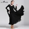 Stage Wear Modern Dance Costumes Women Ballroom Waltz Performance Uniforms Ball Clothes Yarn Silk Full-skirted Dress -50