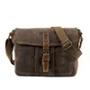 Briefcases Winter Retro Messenger Casual Canvas Men's And Women's Official Document Shoulder Bag Waterproof Material Horizontal