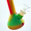 Nouveau narguilé de haute qualité gel de silice Bongs conduite d'eau base de bécher de base pistolet à fumée tube de verre de 7 pouces dab rig