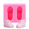 Moldes de cozimento molde de sabão silicone Bakeware Fondant Sugar Chocolate 3D Sapatos de bebê Sapatos de molde Ferramentas de decoração DIY