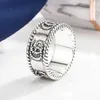 60% OFF 2023 New Luxury High Quality Fashion Jewelry for Sterling Silver hemp rope double carving pattern couple trend hip hop ring