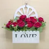 Decorative Flowers Artificial Flower Basket Plants Home Wall Hanging Decoration Fake Bedroom Living Room Ornaments