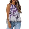 Blusas femininas verão sexy sexy mangas blush camisas de babados boho imprimir tunicas de férias de praia soltas 2023 senhoras swing camis blusa