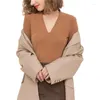 القمصان النسائية temane pullover البالغين الصلبة لون v-tech الأكمام الطويلة قميص قمم غير رسمية لفصل الشتاء s/m/l/xl/xxl