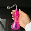 Hookahs nova colorida vaso listrado panela, bongos de vidro por atacado, narguilé de vidro, acessórios para tubos de fumaça