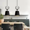 Pendellampor moderna LED -lampor nordisk vintage taklampa för vardagsrumsbelysning fixturer restaurang kök gevir hängande