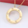 Fashion carti necklace love designer necklaces womens stainless steel electroplating gold silver rose diamond chain luxury necklace designer jewelry for women