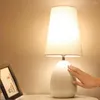 Table Lamps Smart Lamp Indoor Bedside Sensor Cloth Dormitory Student LED Reading Button Switch Three Color