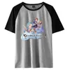 Herr t-skjortor anime granblue fantasy t-shirt män raglan sommar avslappnad kort ärm o-hals mäns harajuku bekväm topp